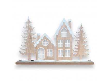 Dřevěná vesnička 30cm