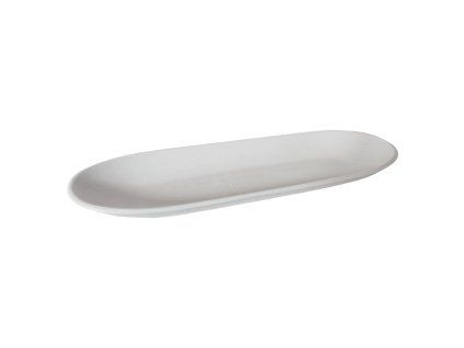 Tác ovál dřevo 38,5cm bílý
